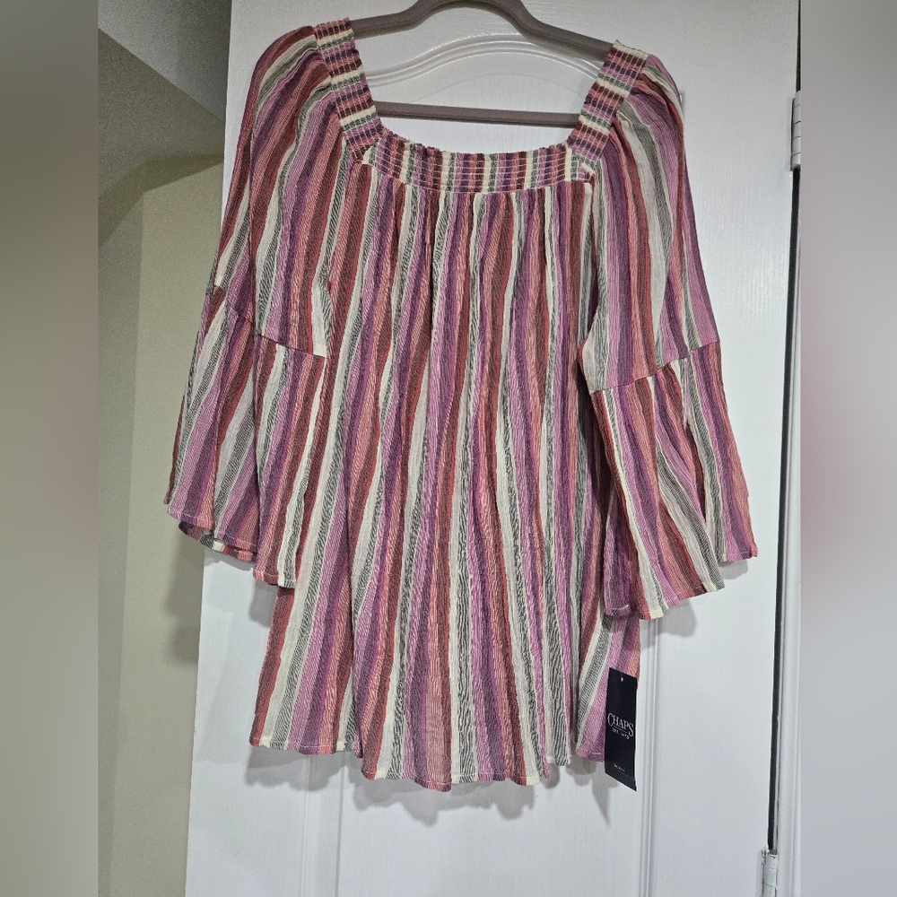 SIZE 2X CHAPS STRIPE TOP